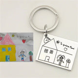 Kids Drawing Keychain Personalized Name Key Chain