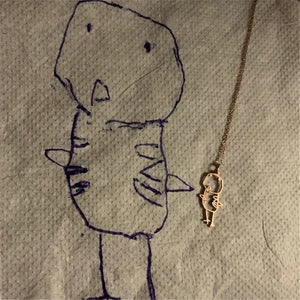 Kids Drawing Necklace Personalized Children Artwork Pendant