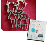 Kids Drawing Necklace Personalized Children Artwork Pendant