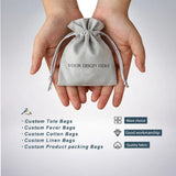 Velvet Jewelry Drawstring Bags Logo Printed Pouches Wedding Favor