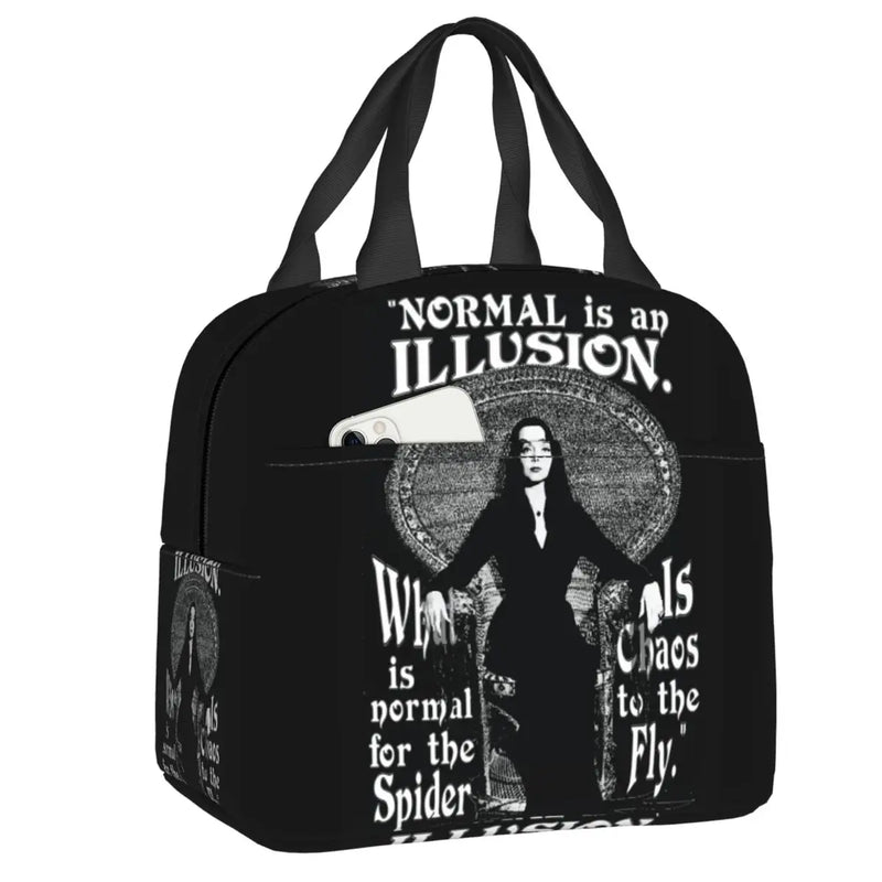 Morticia Addams Insulated Lunch Bag Cooler for School