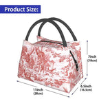 Toile De Jouy Lunch Bag Insulated Cooler for Office Travel