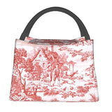 Toile De Jouy Lunch Bag Insulated Cooler for Office Travel