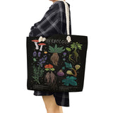 Harajuku Shoulder Bag Mushroom Print High Capacity Tote Handbag