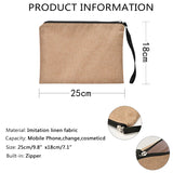 Cosmetic Bags Travel Organizer Linen Zipper Pouch Bridesmaid Clutch