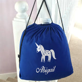 Personalized Kids Drawstring Swim Bag - Waterproof School Sports Supplies