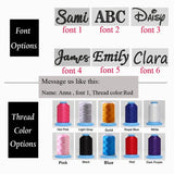 Personalized Name Embroidered Tote Bag for School Travel Purse with Zipper