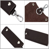 Leather Key Holder Personalize 1-2 Letters Family House Keychain
