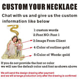 Personalized Photo Necklace Custom Picture Pendant Children Drawing Gift