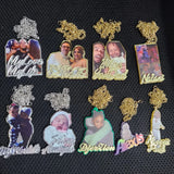 Personalized Photo Necklace Custom Picture Pendant Children Drawing Gift