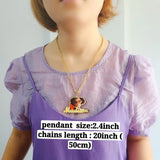 Personalized Photo Necklace Custom Picture Pendant Children Drawing Gift