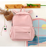 Personalized Embroidered Solid Rabbit School Backpack for Kids