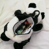 Panda Backpack Plush Adjustable Schoolbags Stuffed Animal Bag Kindergarten Gift