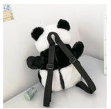 Panda Backpack Plush Adjustable Schoolbags Stuffed Animal Bag Kindergarten Gift
