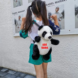 Panda Backpack Plush Adjustable Schoolbags Stuffed Animal Bag Kindergarten Gift
