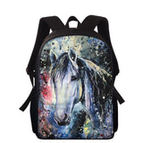 Animal Horse Pattern Schoolbag for Teens Students Travel Book Bag Backpack
