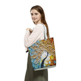 Cherry Blossom Oil Paint Tote Bag 18x18