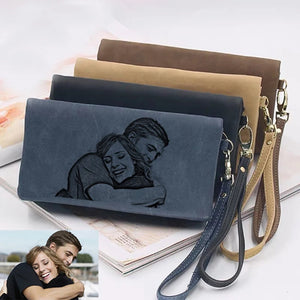 Personalized Photo Wallet PU Leather Clutch Mother's Gift