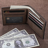 Personalized Engraved Men's PU Leather Wallet with Photo - Gift for Him