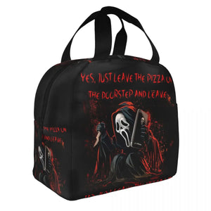 Scream Halloween Movie Lunch Bag Men Women Thermal Cooler Insulated Lunch Box