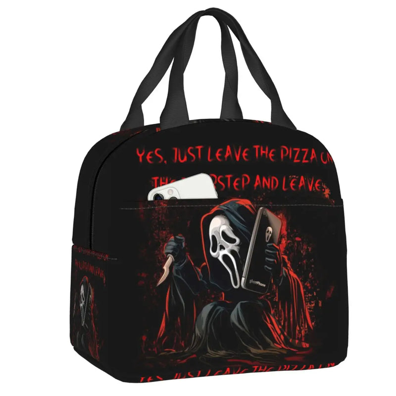 Scream Halloween Movie Lunch Bag Men Women Thermal Cooler Insulated Lunch Box