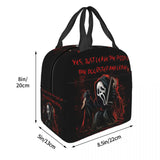 Scream Halloween Movie Lunch Bag Men Women Thermal Cooler Insulated Lunch Box