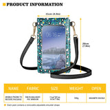 Women's Print Crossbody Phone Bag - Small Cellphone Shoulder Bag