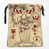 TAROT Drawstring Bag Printed Travel Pouch Storage Clothes Handbag Makeup 18*22cm