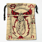TAROT Drawstring Bag Printed Travel Pouch Storage Clothes Handbag Makeup 18*22cm