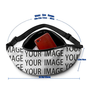 Print Waist Bag for Men Jogging Polyester Waist Pack