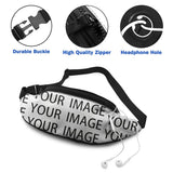 Print Waist Bag for Men Jogging Polyester Waist Pack