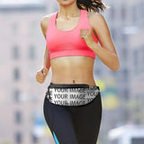 Print Waist Bag for Men Jogging Polyester Waist Pack