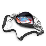 Print Waist Bag for Men Jogging Polyester Waist Pack