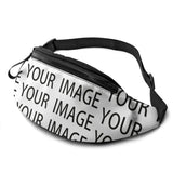 Print Waist Bag for Men Jogging Polyester Waist Pack