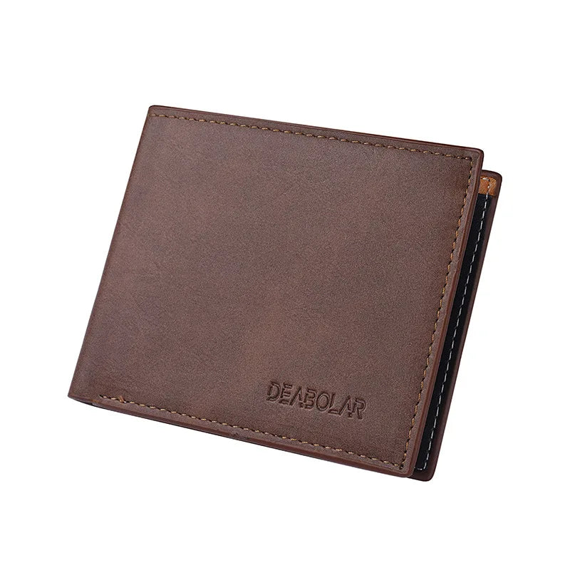 Retro Picture Wallet Large Capacity Zipper Father Gift Purse For Men