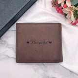 Retro Picture Wallet Large Capacity Zipper Father Gift Purse For Men