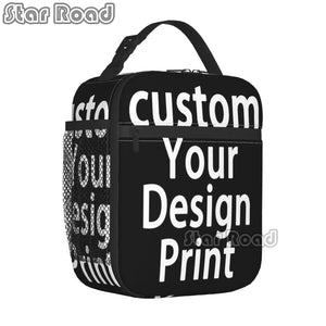Print Insulated Lunch Tote Bag Reusable Cooler Bento Box Kids School