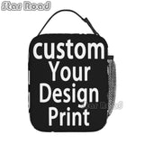 Print Insulated Lunch Tote Bag Reusable Cooler Bento Box Kids School