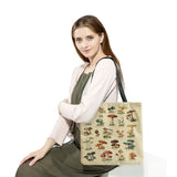 Customizable Butterfly Mushroom Print Tote Bag Eco Friendly Handbag