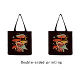Customizable Butterfly Mushroom Print Tote Bag Eco Friendly Handbag