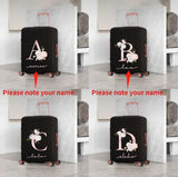 Customizable Luggage Cover Elastic Protective Removeable Cover Rose Pink