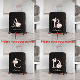 Rose Pink Letter Name Luggage Cover 18-32 Inch
