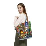 Santa Claus Print Handbags For Women Tree Christmas Tote Bags