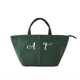 Personalized Canvas Tote Bag Embroidered Name One-Shoulder Handbag