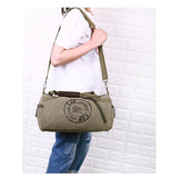 Canvas Casual Travel Bucket Bag- Retro Shoulder Bag