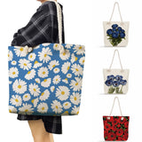 Floral Printed Women's Handbag Tote Bag Summer Travel Beach Eco Shopping Bag