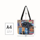 Oil Painting Cat Print Tote Bag for Women