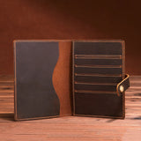 Personalized Leather Passport Cover for Men - Travel Engraved Covers