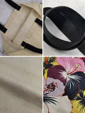 Seahorse Turtle Octopus Print Tote Bag Eco Friendly Shopping Handbag