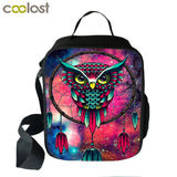 Owl Print Thermal Lunch Bag for Students